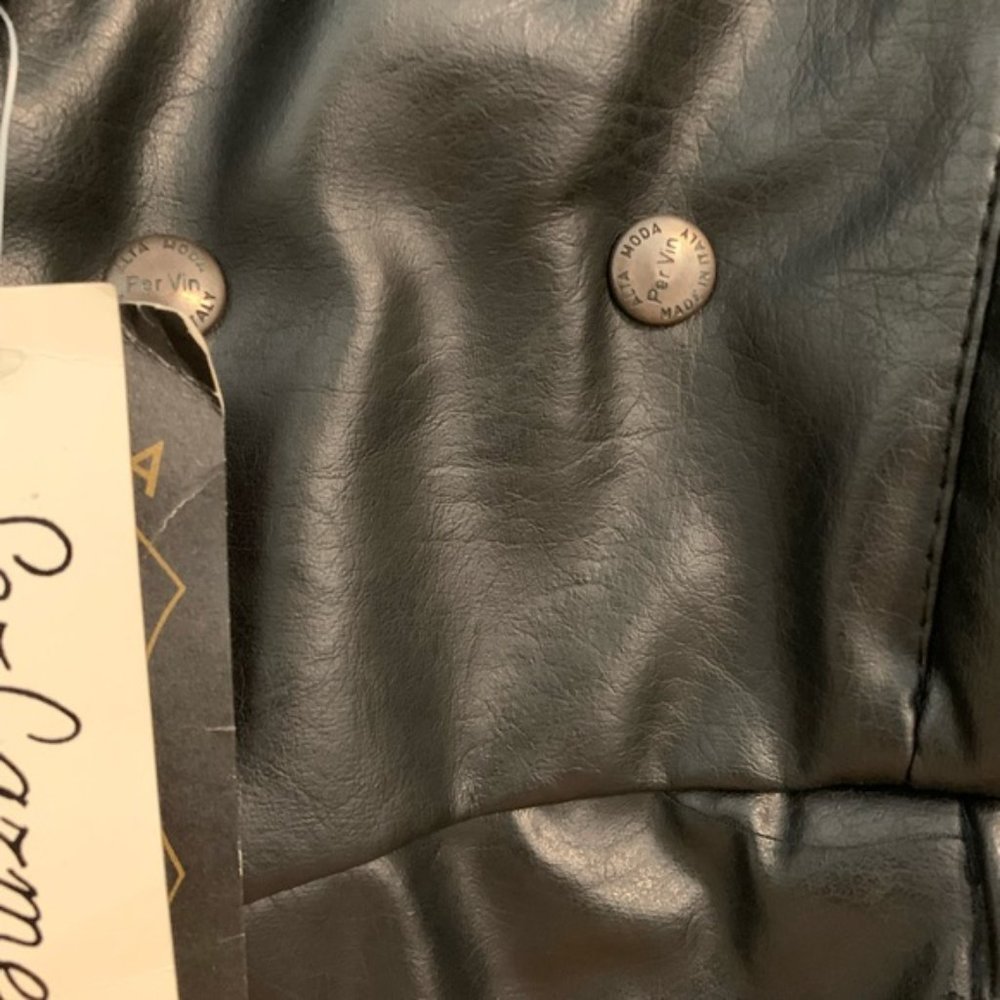 Vintage Leather Jacket/ Faux leather/ 1980/90s/NWT - Picture 5 of 9